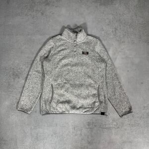 L.L.Bean Fleece Pullover Gray Heather - Size: M REG